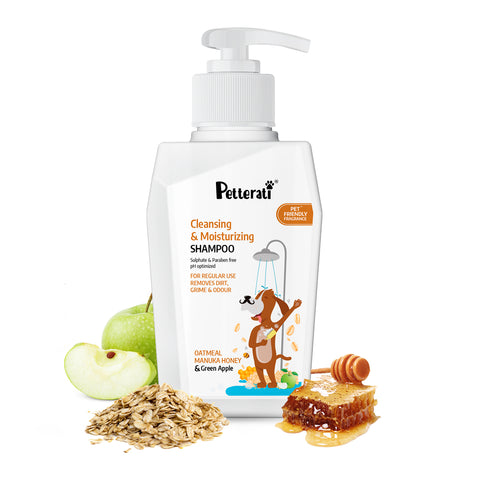 Moisturizing & Waterless Duo-Cleansing & Moisturizing Waterless Dog Shampoo+Cleansing & Moisturizing Dog Shampoo-400 ml +400 ml