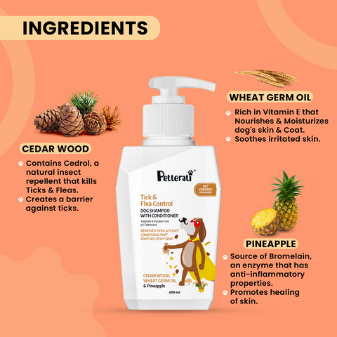 TIck and flea dog shampoo ingredients