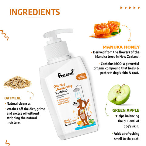 Cleansing & moisturizing shampoo ingredients