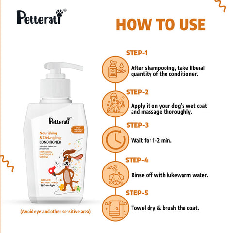 Nourishing & detangling conditioner usage