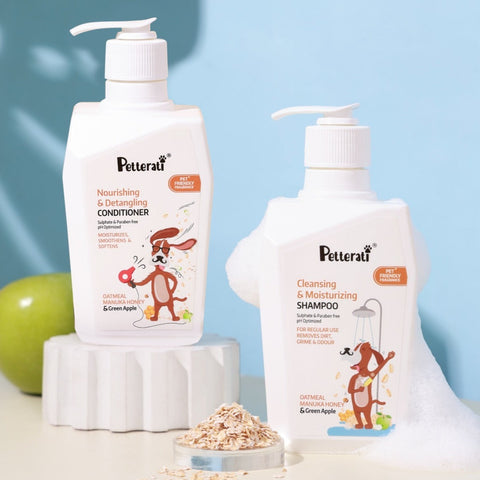 Nourishing & detangling conditioner, cleansing & moisturizing shampoo
