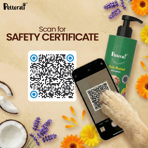 Petterati Itch Relief Dog Shampoo | With Goodness of Coconut, Lavender, Pot Marigold | Shampoo + Conditioner 1000ml Dermatologically Tested with Malodour Neutraliser and Pet Friendly Fragrance