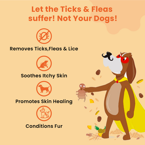 Petterati Tick & Flea Control Shampoo (400ml) + Waterless Shampoo (400ml) for Dogs