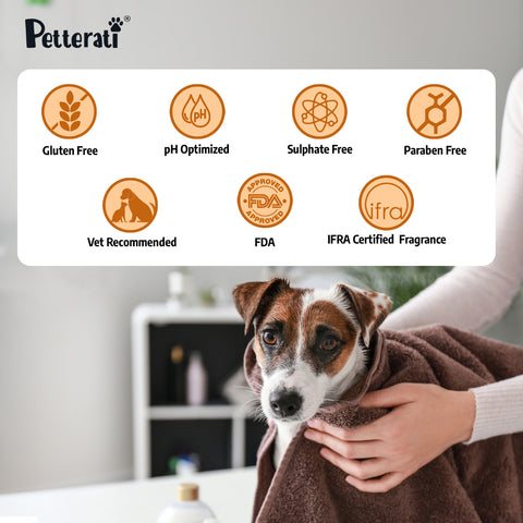 Petterati Cleansing & Moisturizing Waterless Oatmeal Dog Shampoo-400 ml