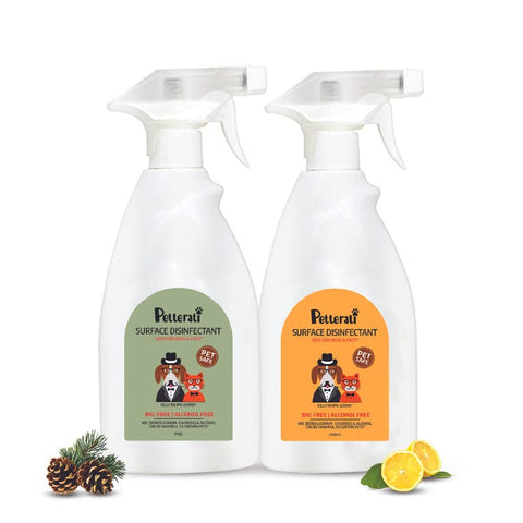 Petterati Surface Disinfectant Pine and Citrus for removing pee odour and mess, cleaning pet toys  (Pack of two-500 ML x 2)